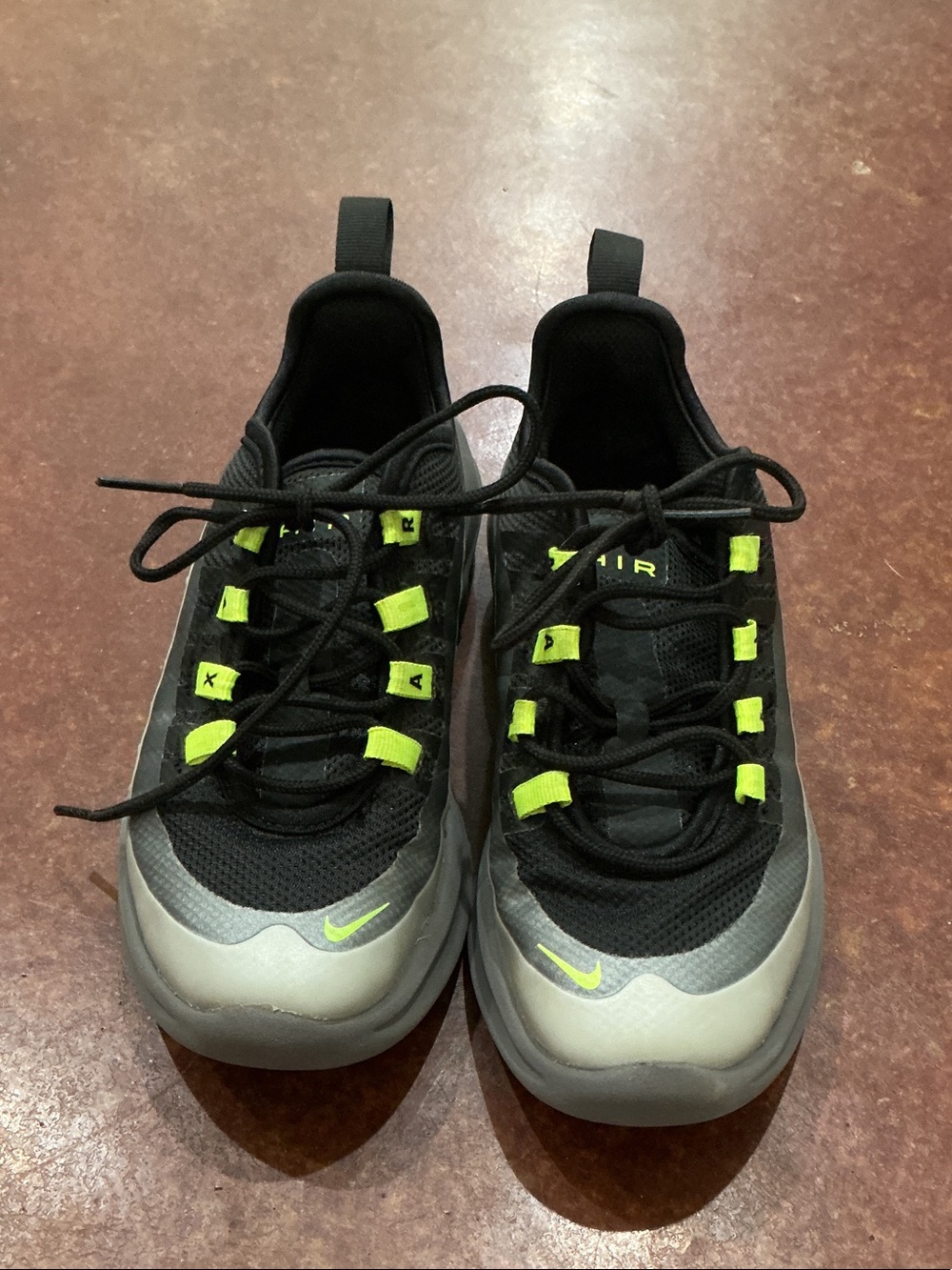 Nike Kids Black Sneakers with Neon Yellow Accents